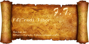 Füredi Tibor névjegykártya